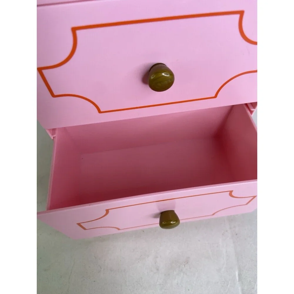 American Girl Julie's Groovy Bathroom Pink Doll Vanity with Sink and 2 Drawers